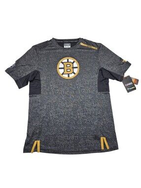 NWT Boston Bruins Men's NHL Fanatics Authentic Pro Performance Gray T-Shirt Sz M